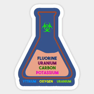 Fluorine Uranium Carbon Potassium (Design 1) Sticker